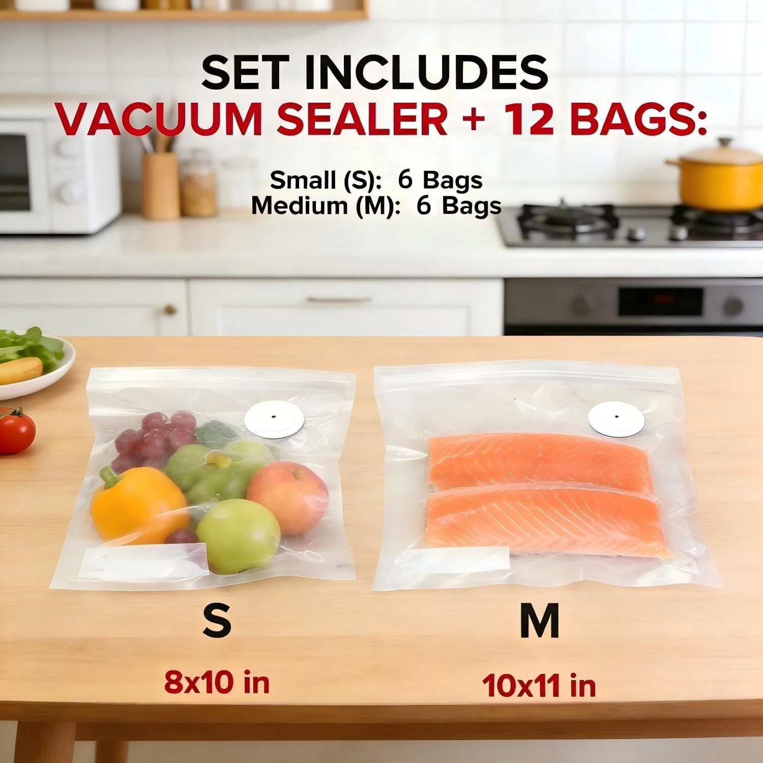 Vacuum Sealer Pump Electric Air Pump Rechargeable Automatic Sealing Machine with Reusable Vacuum Sealer Bags Food Packaging Bag