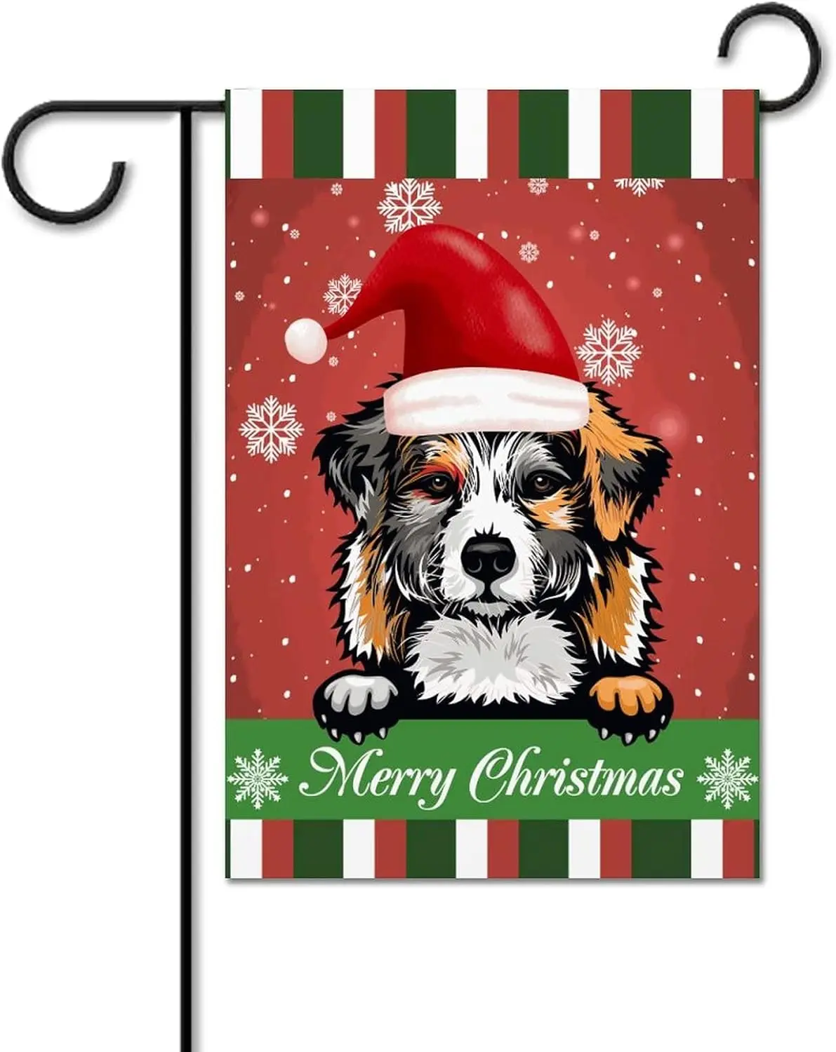 Dingo Dog Garden Flags 12x18 Double Sided for Christmas Decoration Seasonal Winter Holiday Pet Christmas Flag New Year Outdoor Y