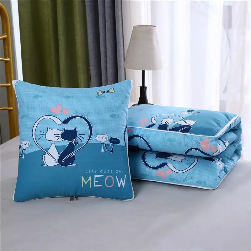Versatile Pillow Blanket for Car And Office Nap Sofa Backrest Cushion Air Conditioner Quilt Foldable Pillow Quilt