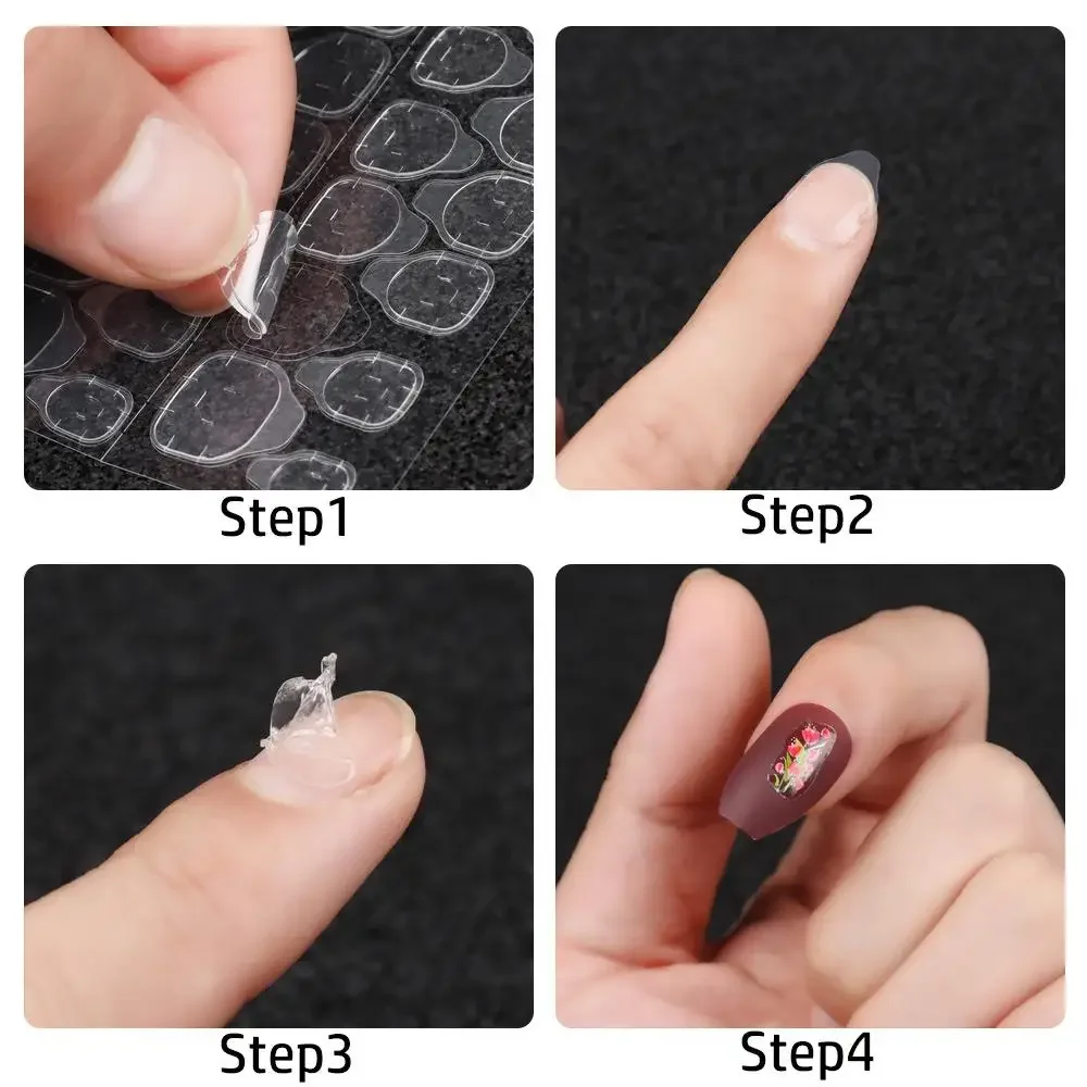 Nowe Przezroczyste Taśmy Samoprzylepne DIY Dwustronne Naklejki Narzędzie do Przedłużania Tipsów do Paznokci