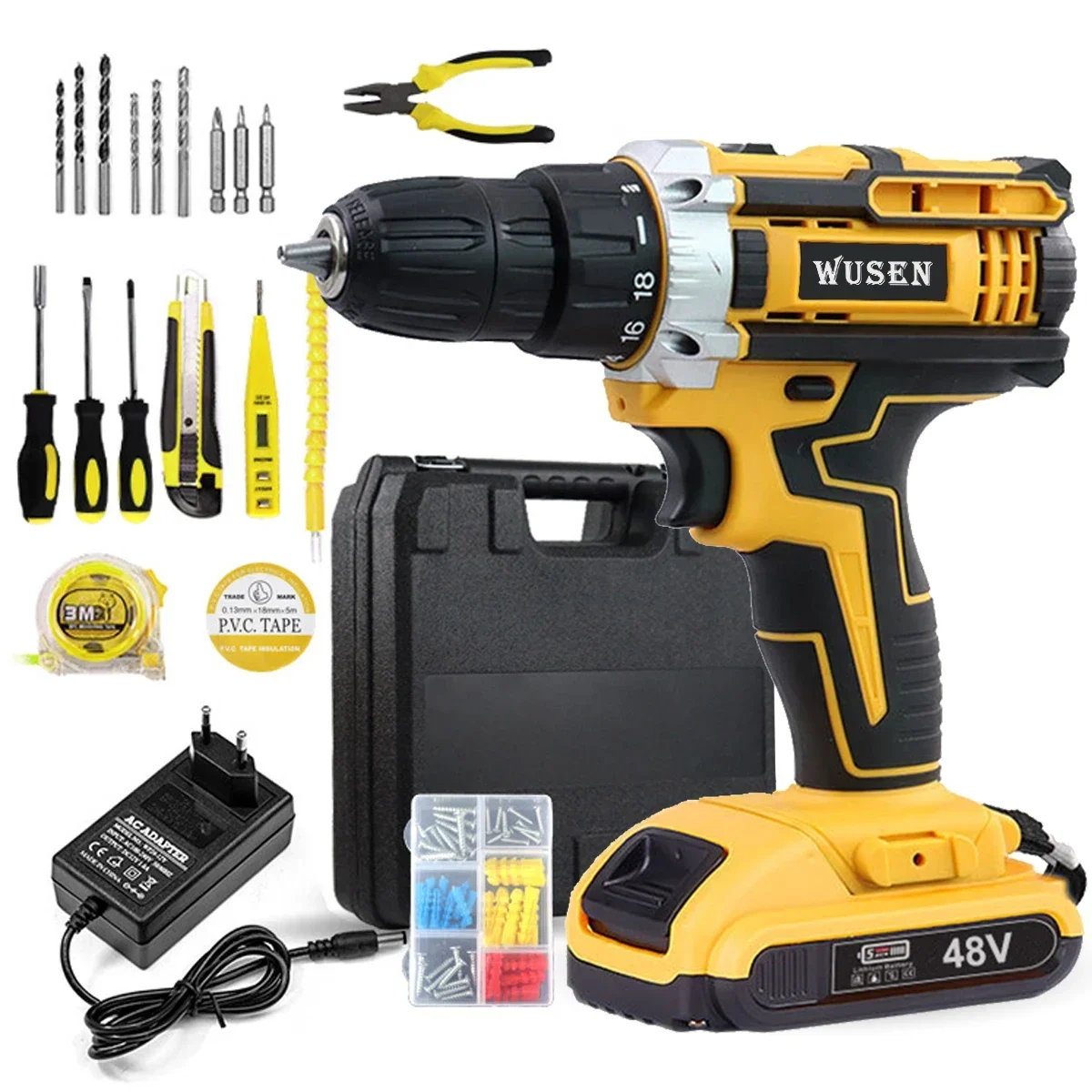 Rechargeable Brushless Bor Cordless Impact Drill Industrial Electric Portable 21v Other Power Drills