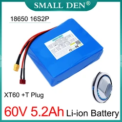 60V 5.2Ah 18650 16S2P Li-ion battery pack 5200mAh 312WH Cells For Electric unicycle self-balancing scooter power tool spare Cell