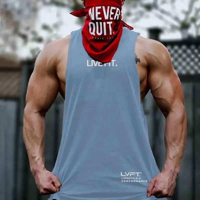 

Summer Men S Trend Muscle Vest Sports Fiess Running Casual Breathable Workout Sleeveless Tank Top Gyms Bodybuilding Clothing