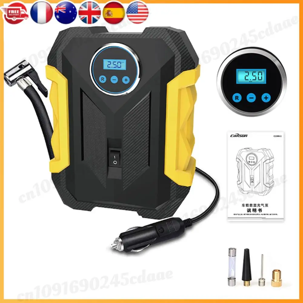 

150PSI портативный автомобильный насос для накачивания с цифровым дисплеем, автоматический электрический насос, автомобильный насос для накачивания шин для автомобиля, велосипедного шара