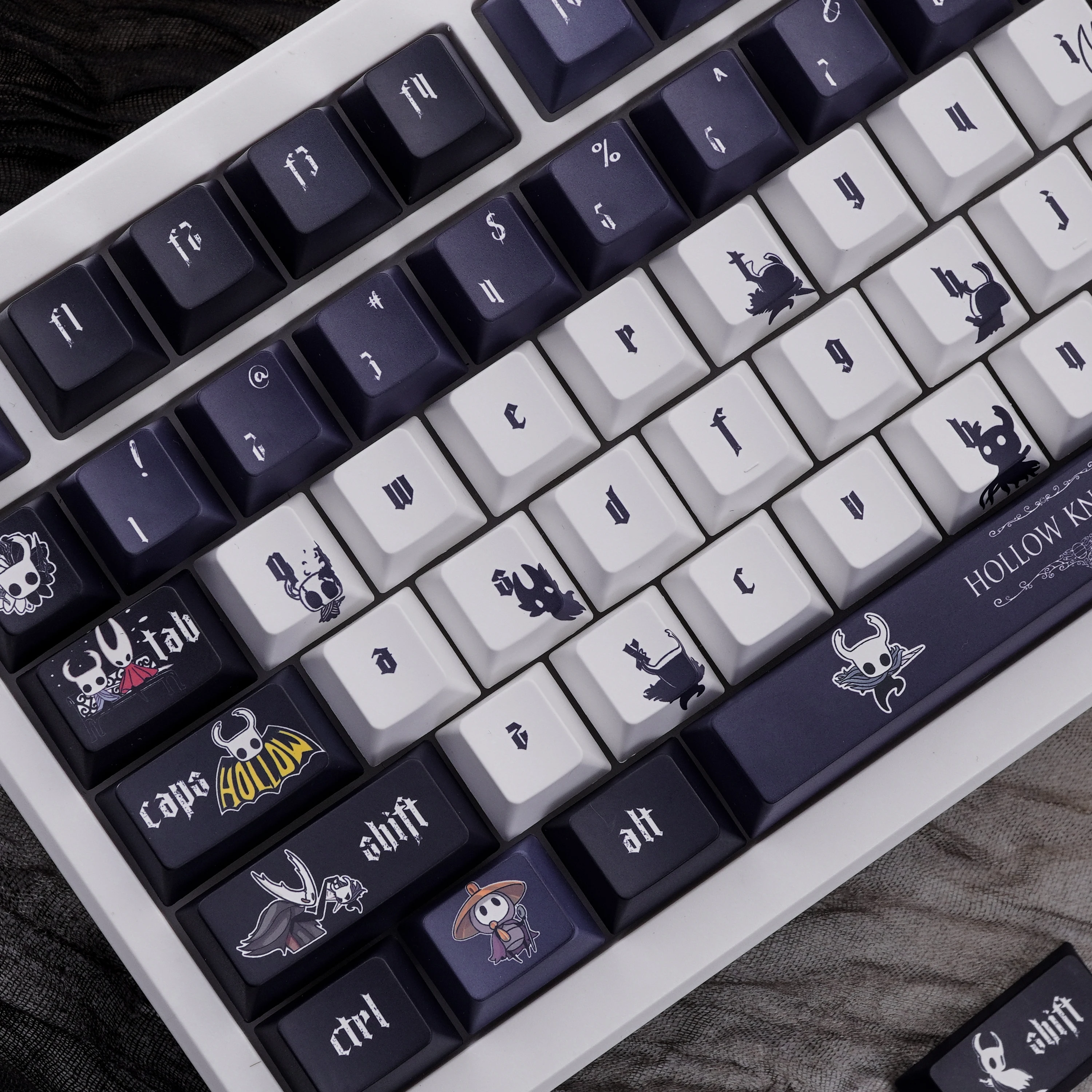 Hollow Knight Keycaps MOA Profile PBT Dye-Sub Aula F75 F99 RK100 Mechanical Keycaps Gaming Keycaps Cute Hornet Silksong Keycap