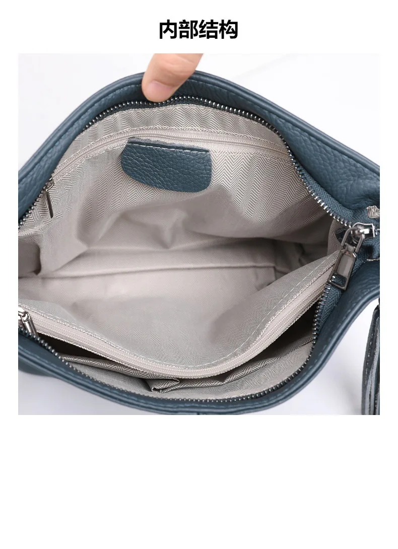 Head Layer Cow Leather Women\'s Genuine Leather Shoulder Bag, Ladies\' Large Capacity Handbag, Underarm High Quality Casual Tote