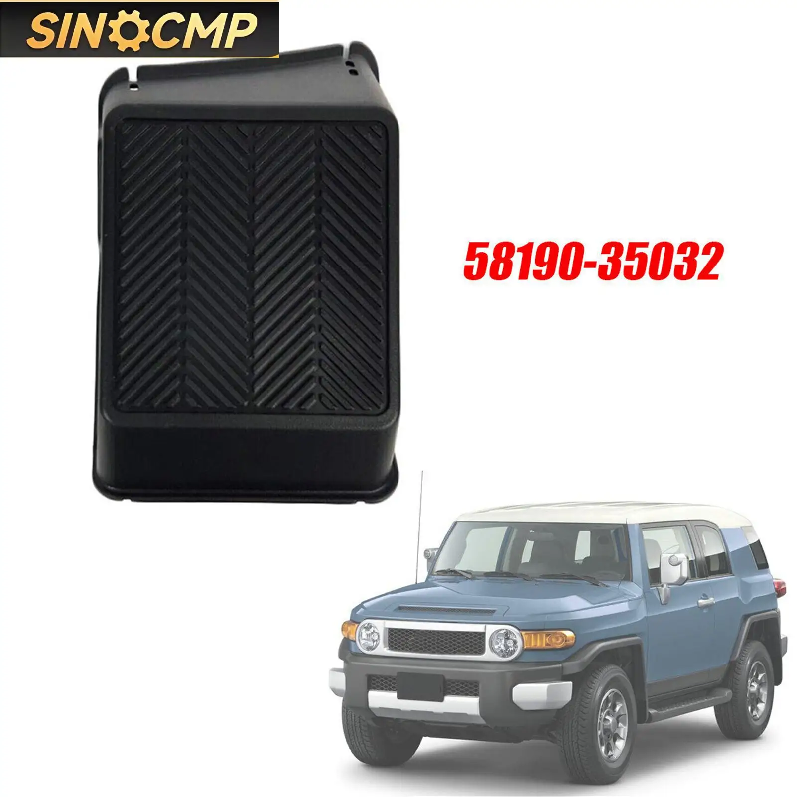

5819035032 Automatic Tarns Front Foot Rest For Toyota 4Runner/FJ CRUISER Driver's Black Foot Rest Pedal Interior Parts 1Pc