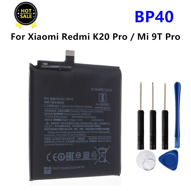 Original Replacement Battery BP41 BP40 BP42 For Xiaomi Redmi K20 Pro Mi 9T Pro Mi9T For Redmi K20 For XiaoMi 11 Lite Battery