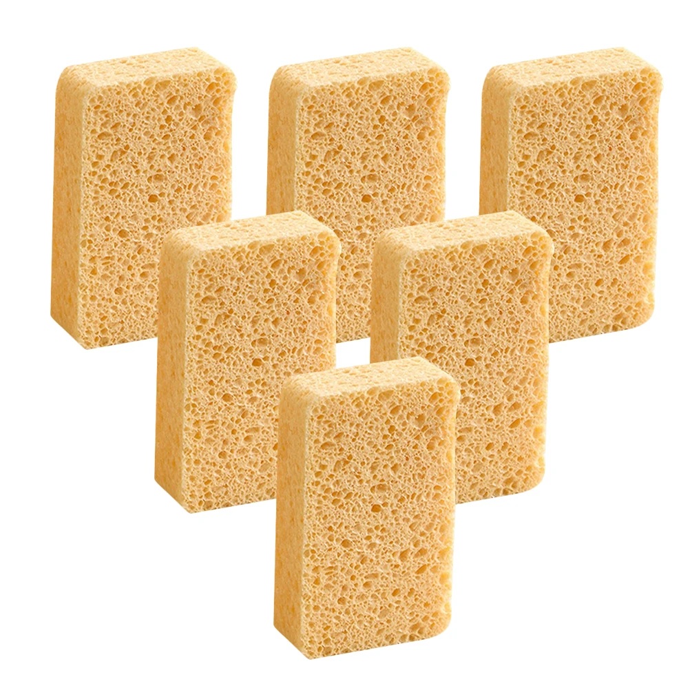 

6Pcs Heavy Duty Cleaning Sponge Kitchen Dish Sponge for Grease Scrubbing Countertops and Appliances Compact Reusable Cleaning