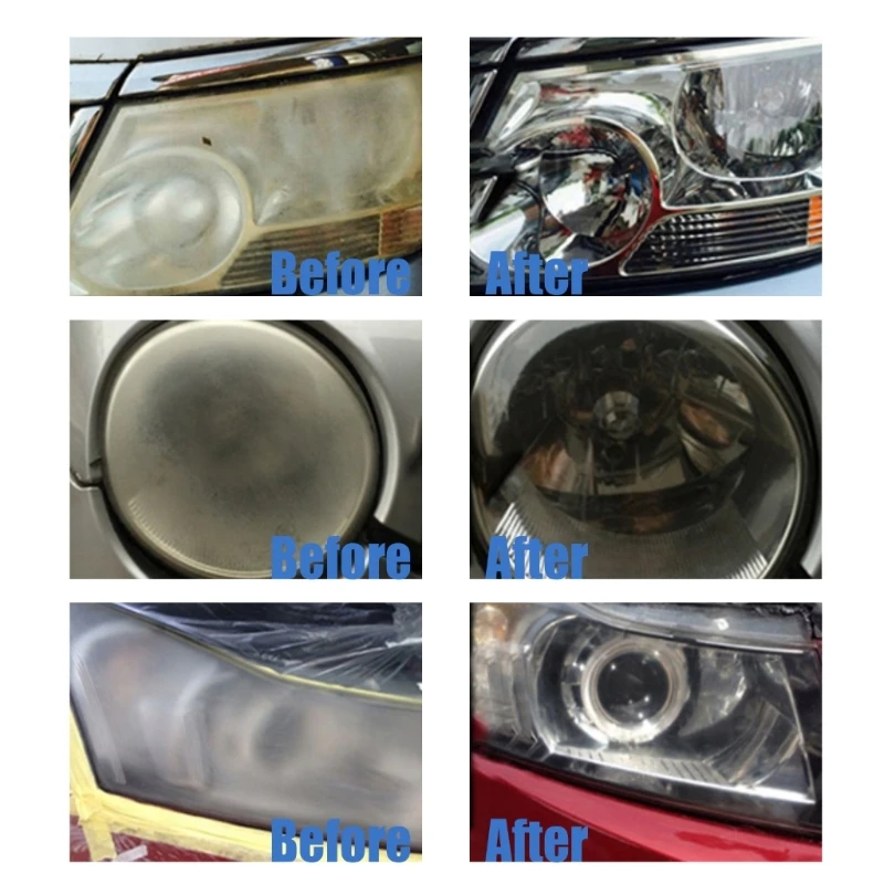 Car Headlight Polishing Agent Scratch Remover Repair Headlight Renewals Polish Liquid Headlight Restoration Set AOS