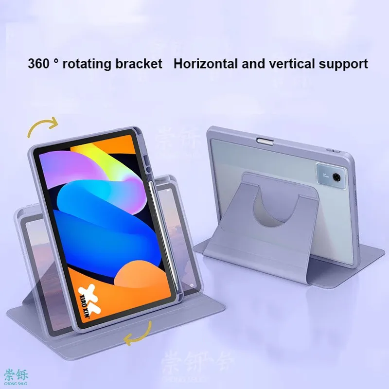 

Противоударный чехол для Lenovo Tab Idea 11 2025 Xiaoxin Pad 11 Idea 11 Pad11 M11 K11 B11, вращающийся акриловый чехол со слотом для ручки