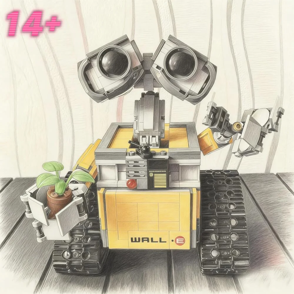 

2026 New Hot 687PCS Creative Wall E Robot MOC Building Blocks 21303 DIY Model Home Decoration Gift Toys For Kids Adult