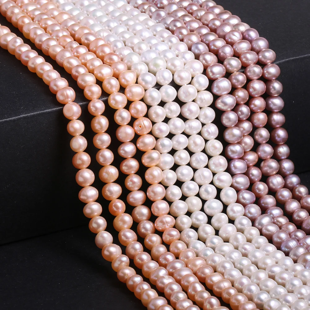 AAA 100% natural freshwater pearls High quality round loose spacer beads for Jewelry Making DIY Necklace Bracelet Accessories