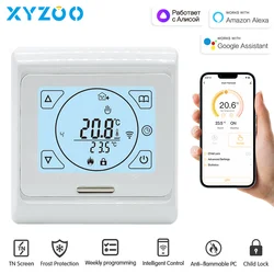 Thermostat de chauffage au sol intelligent WiFi, télécommande de température Tuya, bomicrophone à gaz, électrique, eau, voix Alexa, Google Home