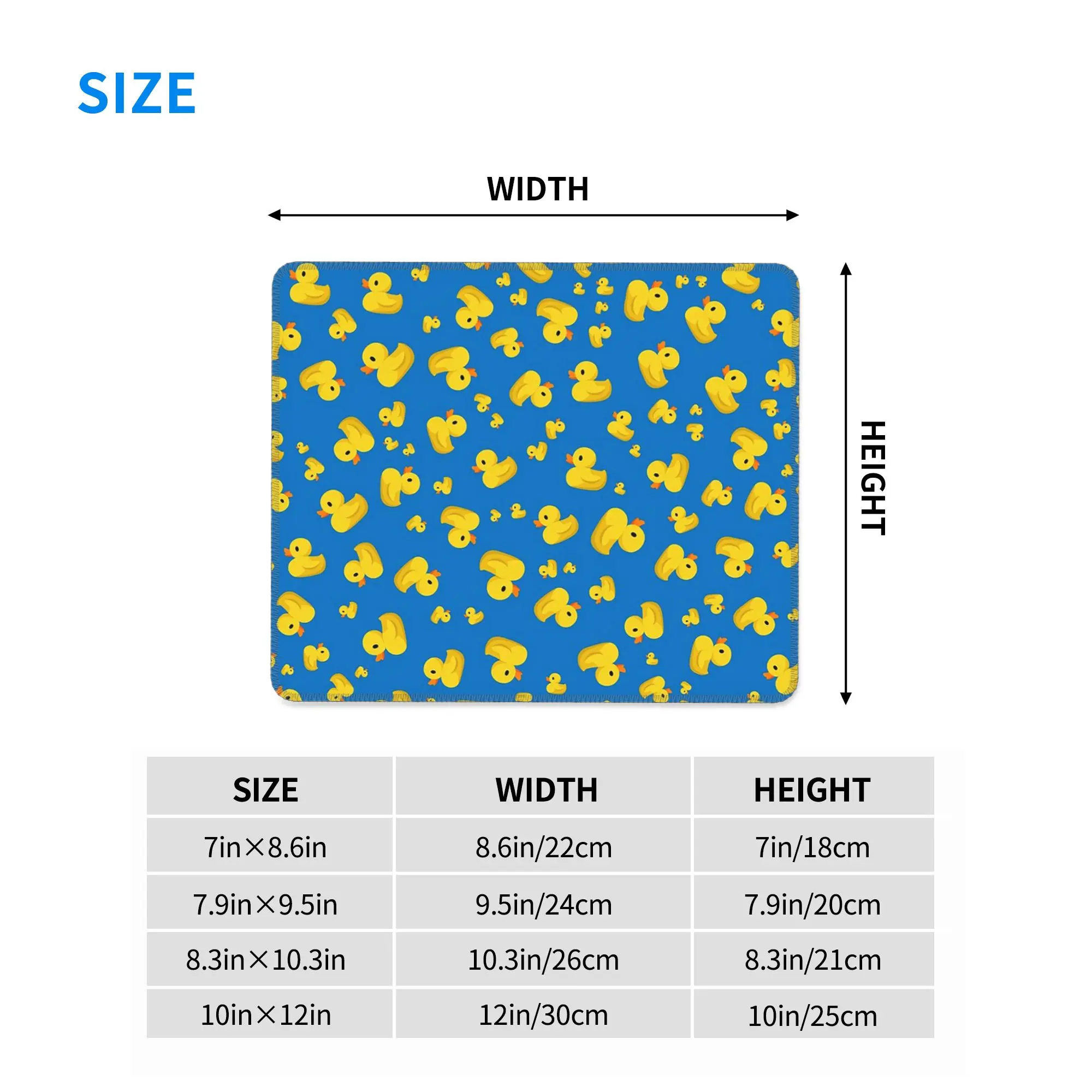 Yellow Classic Rubber Duck Mouse Pad Computer Keyboard Mouse Mat Gamer PC Laptop Desk Mat Office Accessories Table Mats
