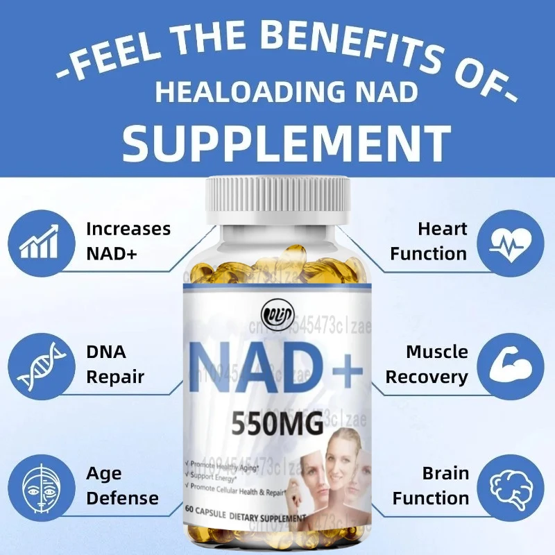 Liposomal NAD+Resveratrol Supplement 550MG Capsules - Supports Cell Repair Energy and Healthy Aging