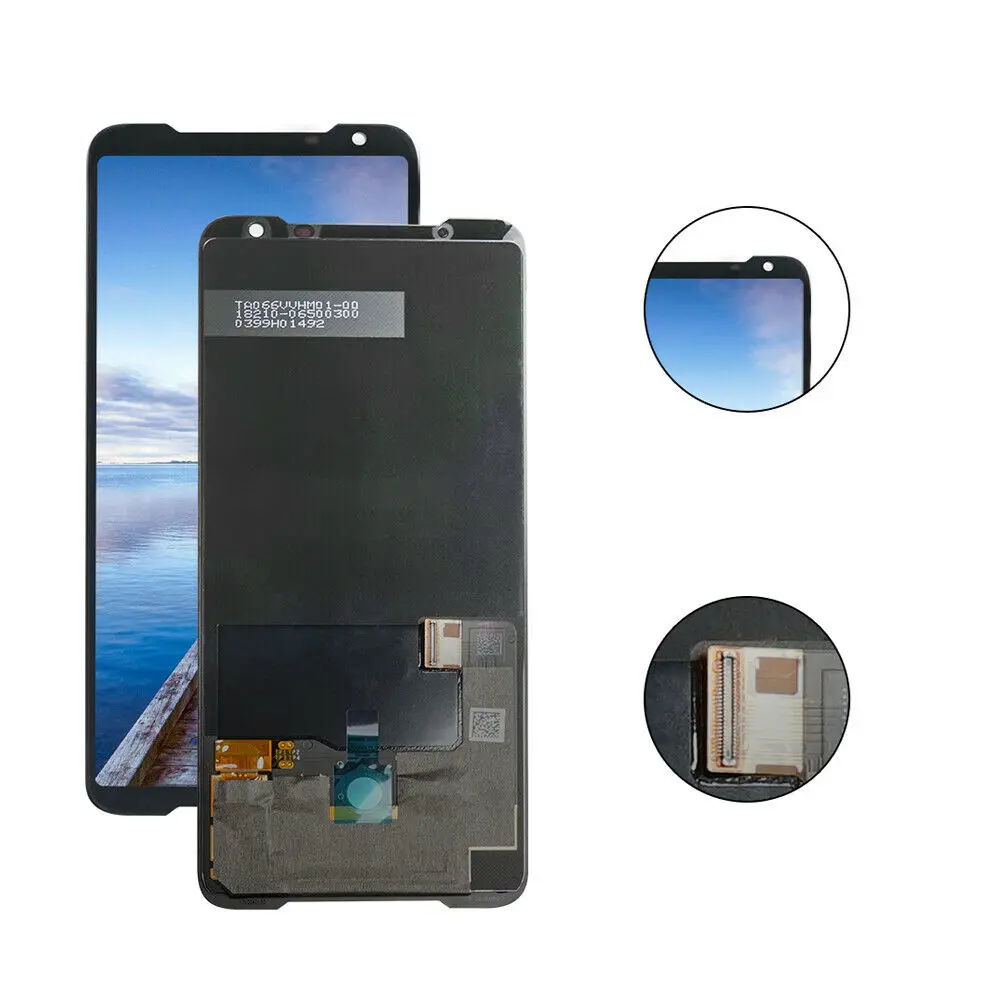 6.59\'\' Super AMOLED for Asus ROG Phone II ZS660KL LCD Touch Screen ROG 2 Display With Frame For ASUS ZS660KL I001DA LCD Replacem