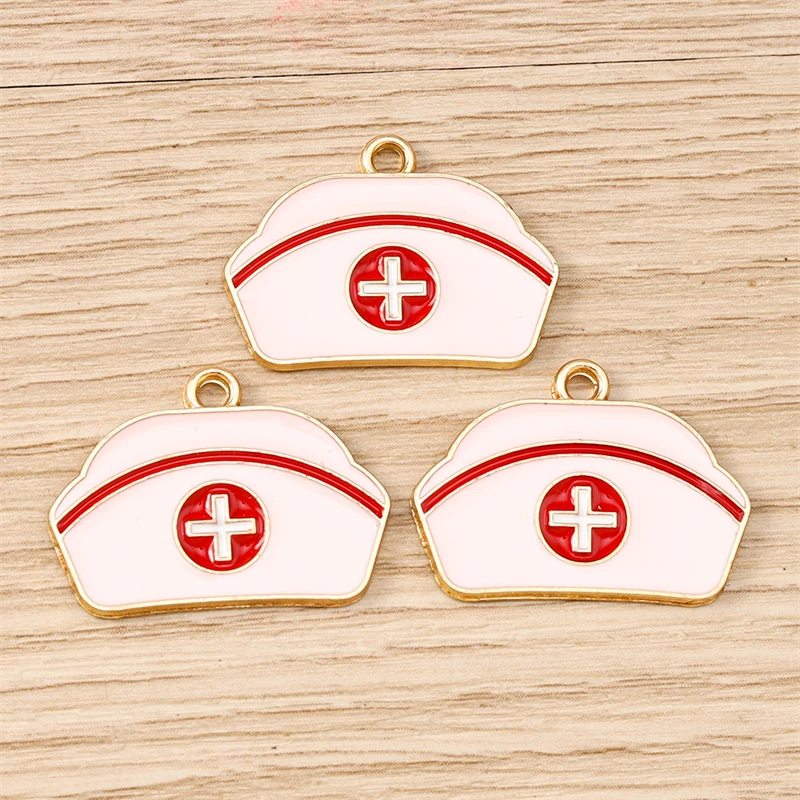 10 Stück Niedliche Emaille-Anhänger mit Medizinischen Motiven wie Stethoskop, Thermometer und Nadel für Schmuckherstellung, Halsketten, Ohrringe und DIY-Geschenke – Detail 9