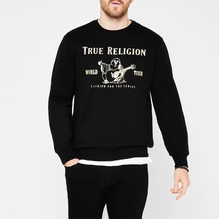 

Harajuku Gothic True Religion Buddha Graphic T Shirts Gothic Clothes Y2k Tops Long Sleeve Streetwear Goth Casual Men Clothing