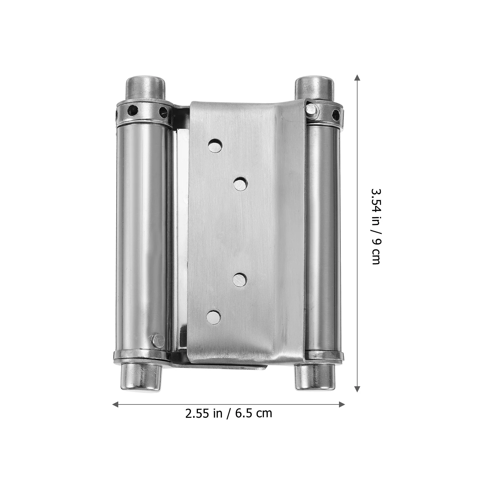 2 قطعة مفصلات من الفولاذ المقاوم للصدأ تصميم زنبركي مزدوج الحركة 90 درجة قابل للدوران لصالون مقهى منصة مشروبات الأبواب مفصل أرجوحة الباب #3