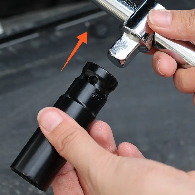 Verlängerte Sechskant-Steckschlüssel 15mm 16mm 17mm 18mm 19mm Metrischer Schraubenschlüssel-Tiefkopf Schlagschrauber-Kopf Reifenentfernung Autoreparaturwerkzeuge – Detail 4