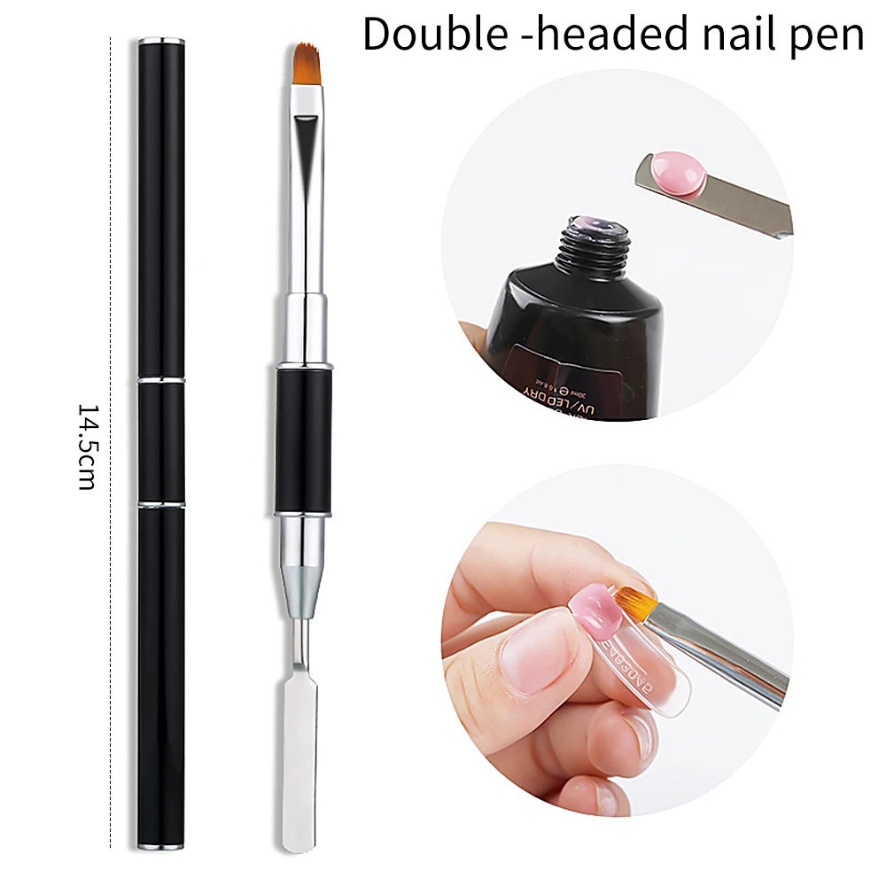 CNHIDS 15ml Poly Nail Gel Full Set For Quick Extention Nail Portable Dryer Tools Gel Cuticle Pusher Finger Extend Mold Nail Kit