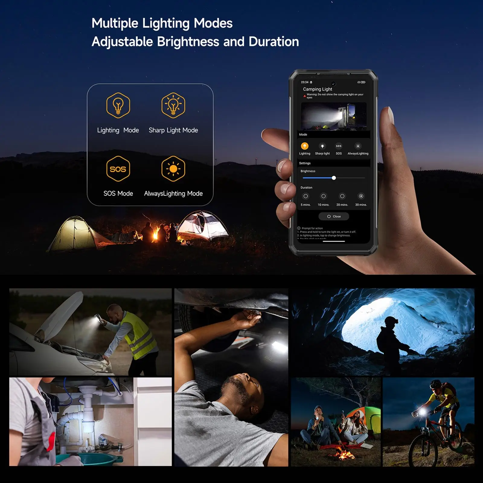 Ulefone Armor 34 Pro + Projector Rugged Phone 16GB+512GB Night Vision 6.95'' Android 15 Dimensity 7300 25500mAh 5G Smartphone