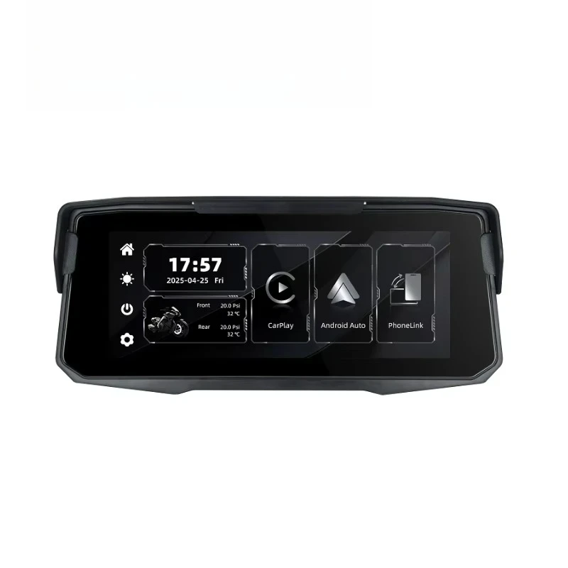 M12 6.86 inch motorcycle intelligent driving recorder 5G WiFi IP67 waterproof Linux + Allwinner F133 wireless CarPlay