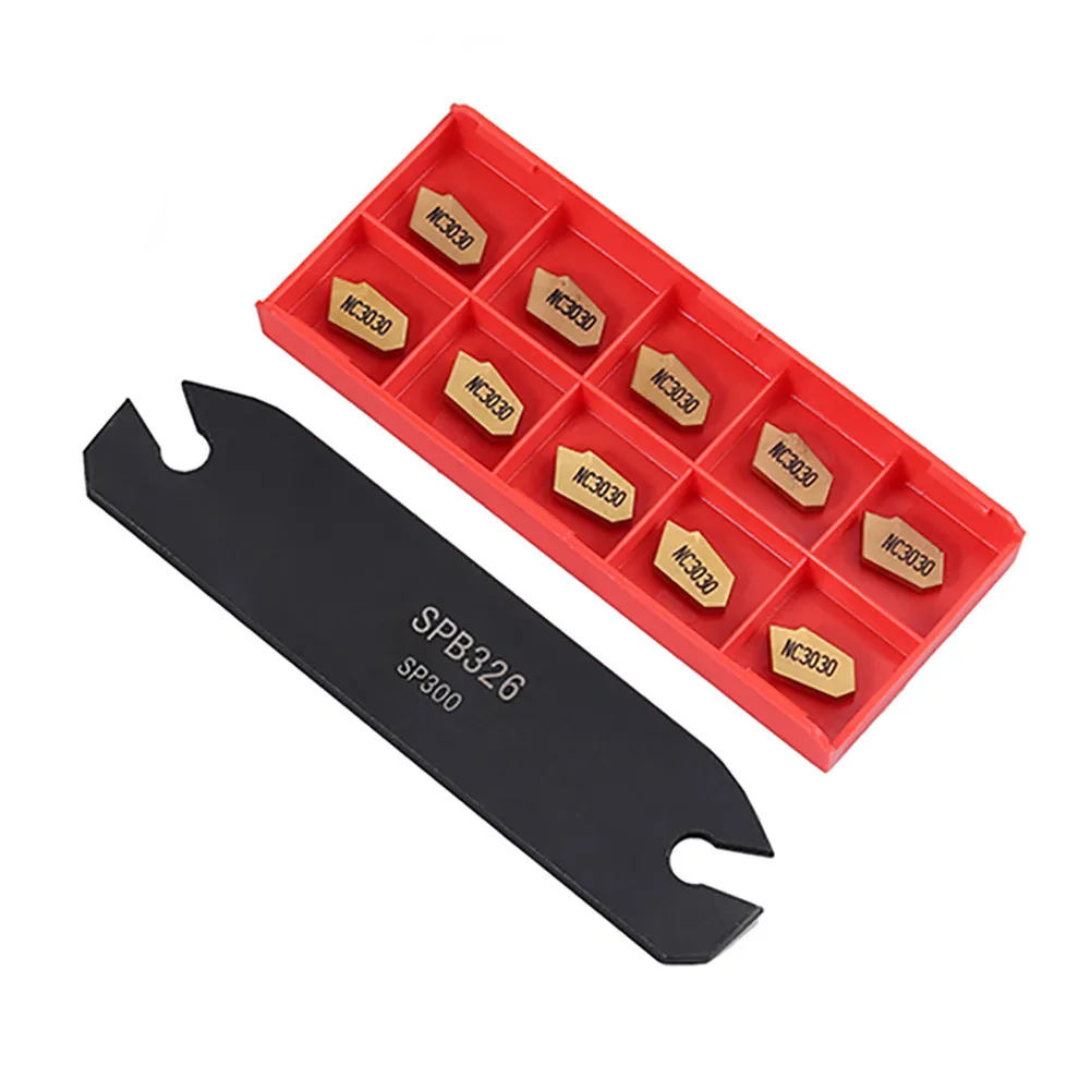 

High Quality SPB26 3 26mm Partial Blade Grooving Cutting Tool with 10 GTN 3 SP300 Blades for Semi Finishing Steel Processing