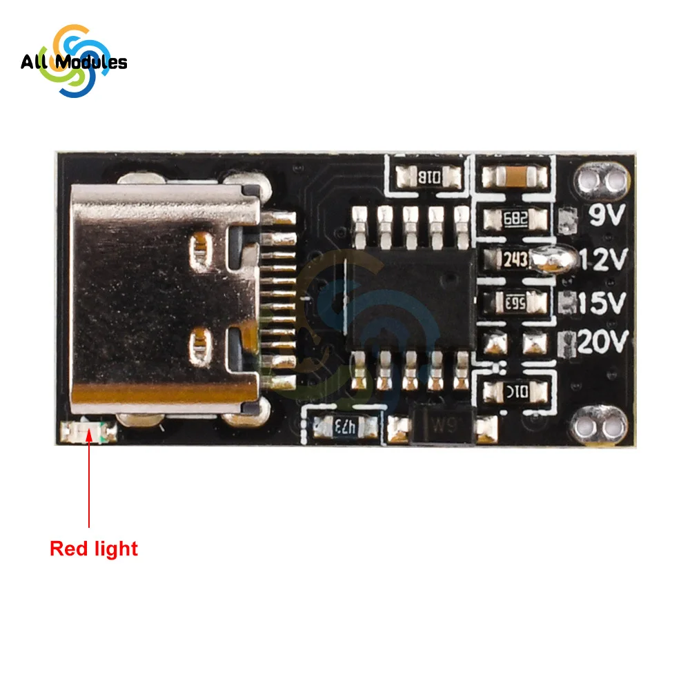 5pcs/lot PD/QC Decoy Board Fast Charge USB Boost Module Type-C Fast Charge Decoy Trigger Charger Accessories