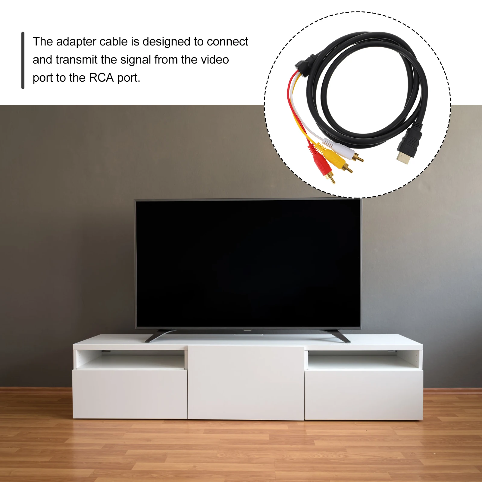 

to Cable Adapter for Video Audio Signal Transfer with Gold Plated Connector Supporting 1024x768 Resolution Connecting