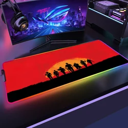 Red Dead Redemption 2 Mouse Pad Kawaii Desk Accessories Gaming Mousepad Rgb Keyboard Mat Deskmat Mats Anime Mause Gamer Pc Pads