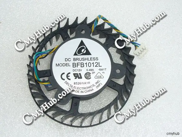 For DELTA BFB1012L 5M1T DC12V 0.48A 8800ultra 8800GTX 8800GS 4pin Cooling Fan BFB1012L-5M1T BFB1012L 5M1T