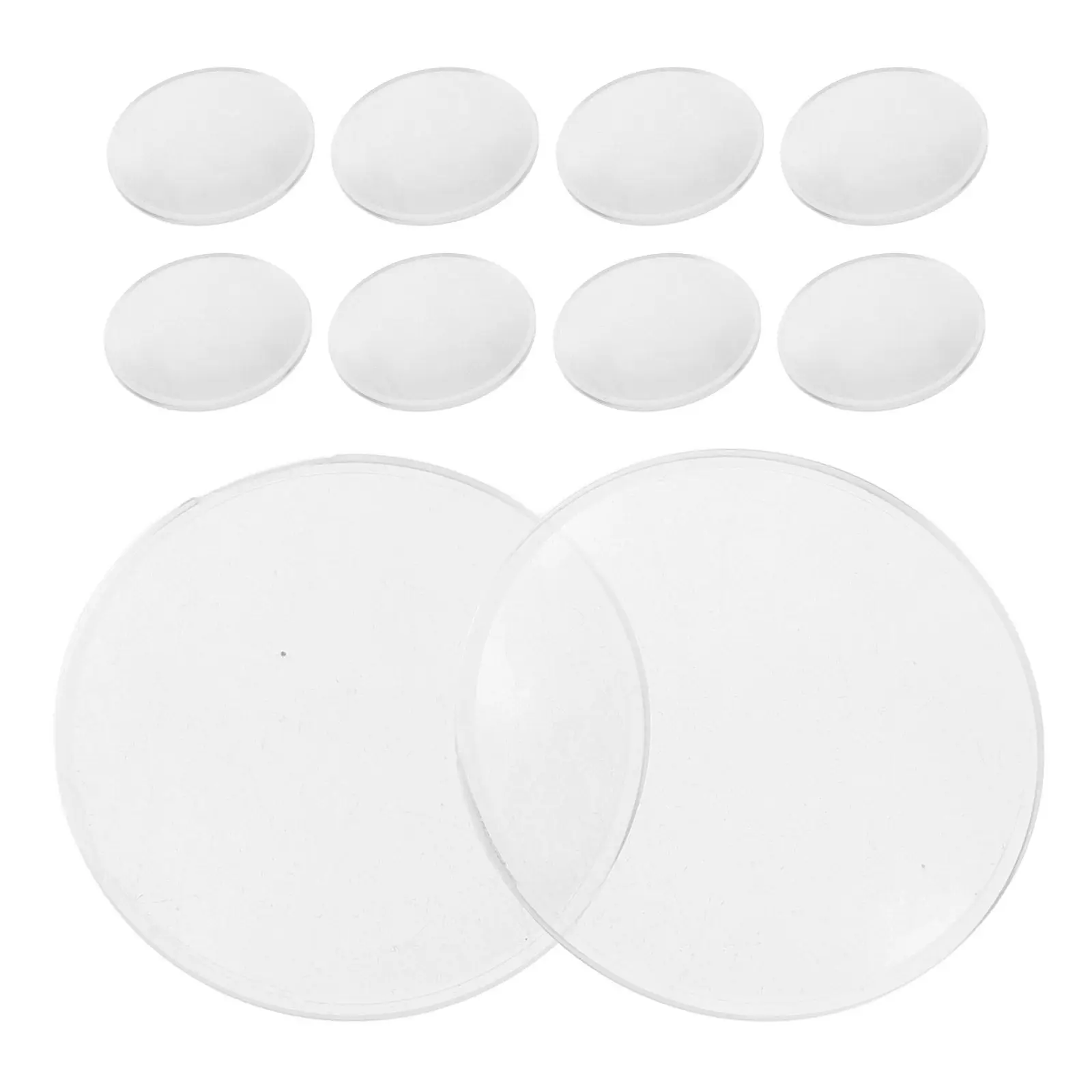 10Pcs Double Convex Lens Premium Optical Glass Lens for Physics Classroom Demonstrations Magnifying Tool 4.7 Times Magnifier