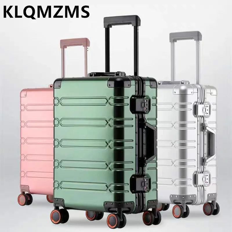 

KLQDZMS 20 "24" 29 Inch All Aluminum Magnesium Alloy Luggage Case For Business Travel Large Capacity Travel Luggage Case