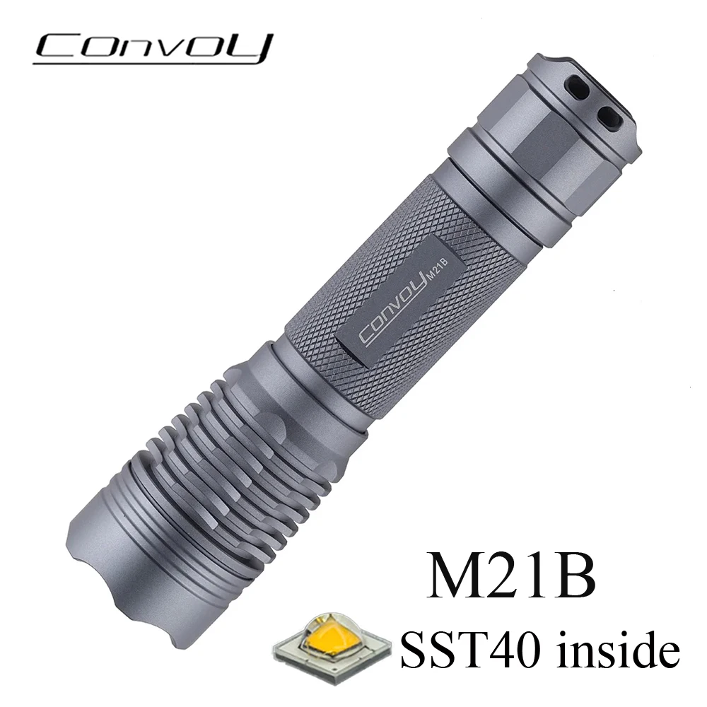 Convoy M21B SST40 Flashlight Lintern Led High Powerful 21700 Torch EDC Lanterna Camping Fishing Hiking Portable Lighting