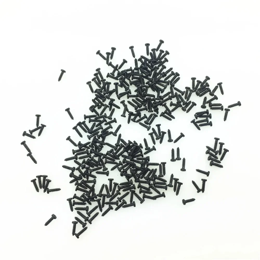 200pcs for Carbon Steel Black Cross Round Head Self Tapping Screw, Pan Head Pointed Tail Woodworking Screw- Wear Parts)