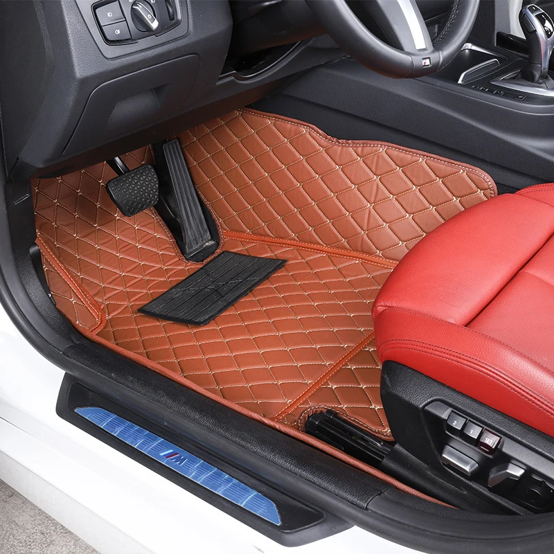 Customized leather car mats for Nissan models Qashqai X-Trail TIida Primera Explorer car accessories, driver's foot mats