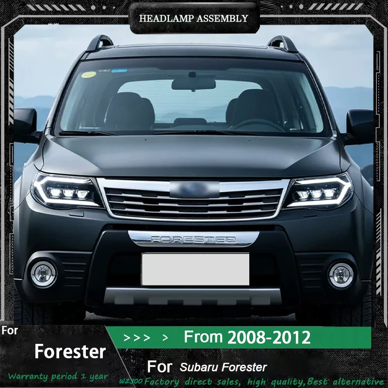 Car LED Headlight head lamp for Subaru Forester 2008‑2012 DRL Sequential Dynamic Turn Signal Plug And Play Auto Accessories