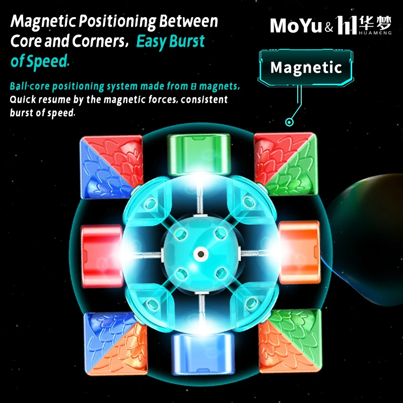 MOYU Huameng YS3M Magnetic Magic Cube 3x3 Maglev Ball Core Speedcube Professional 3x3 Speed Puzzle Toy 3x3 Origina Cubo Magico