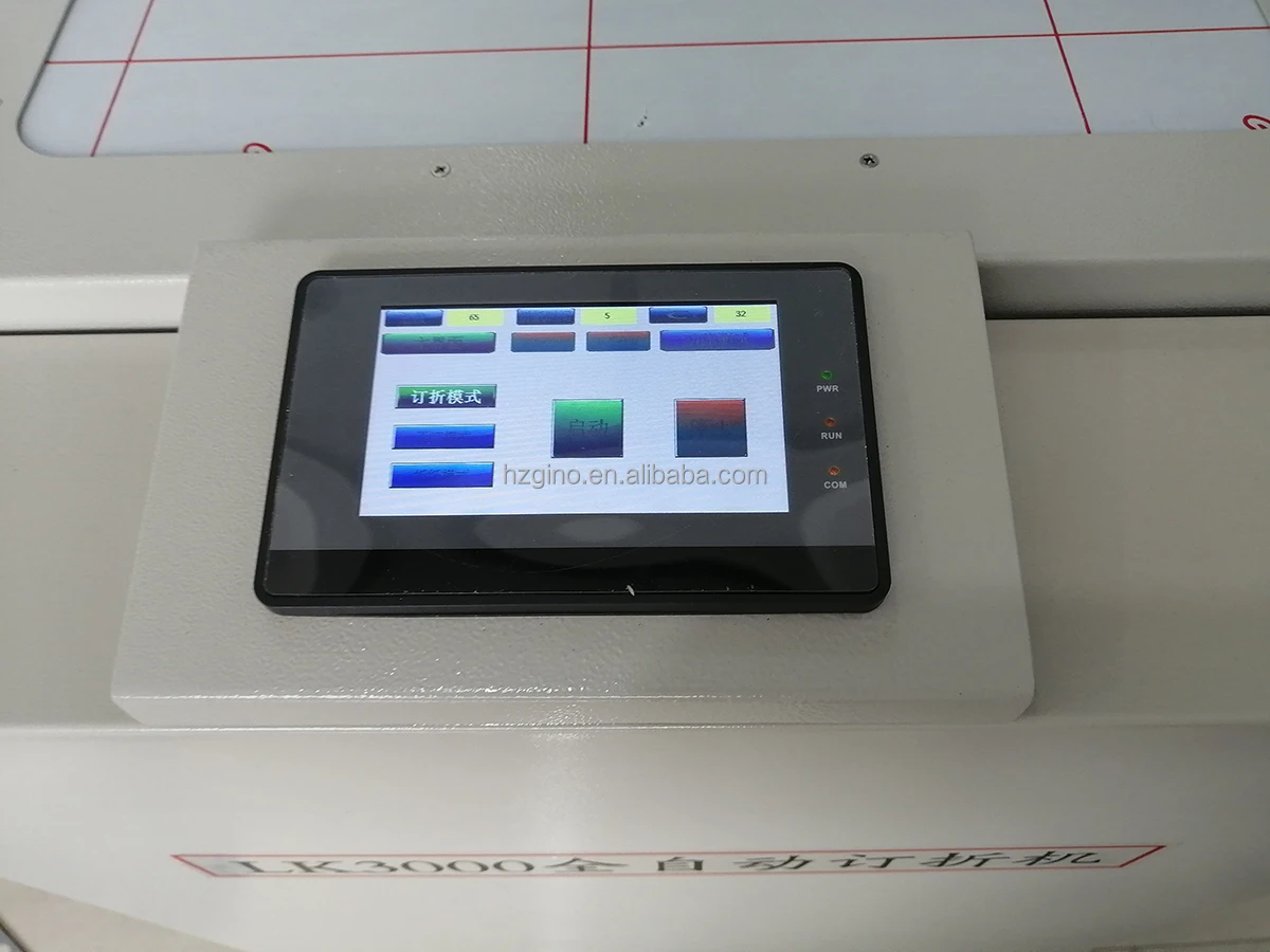 LK3000 Automatic Folding And Stapling Booklet Making Machine With Honer Nail Head Using Stapling Wire