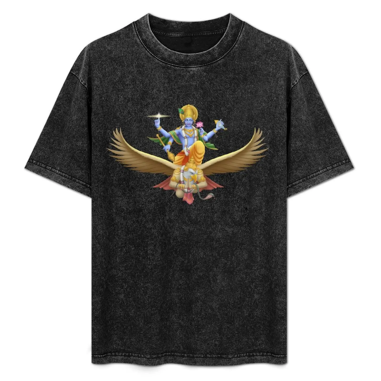 Sri Vishnu and Garuda (clear background) T-Shirt anime stuff oversize t-shirts man graphic t shirt vintage designer t shirt men