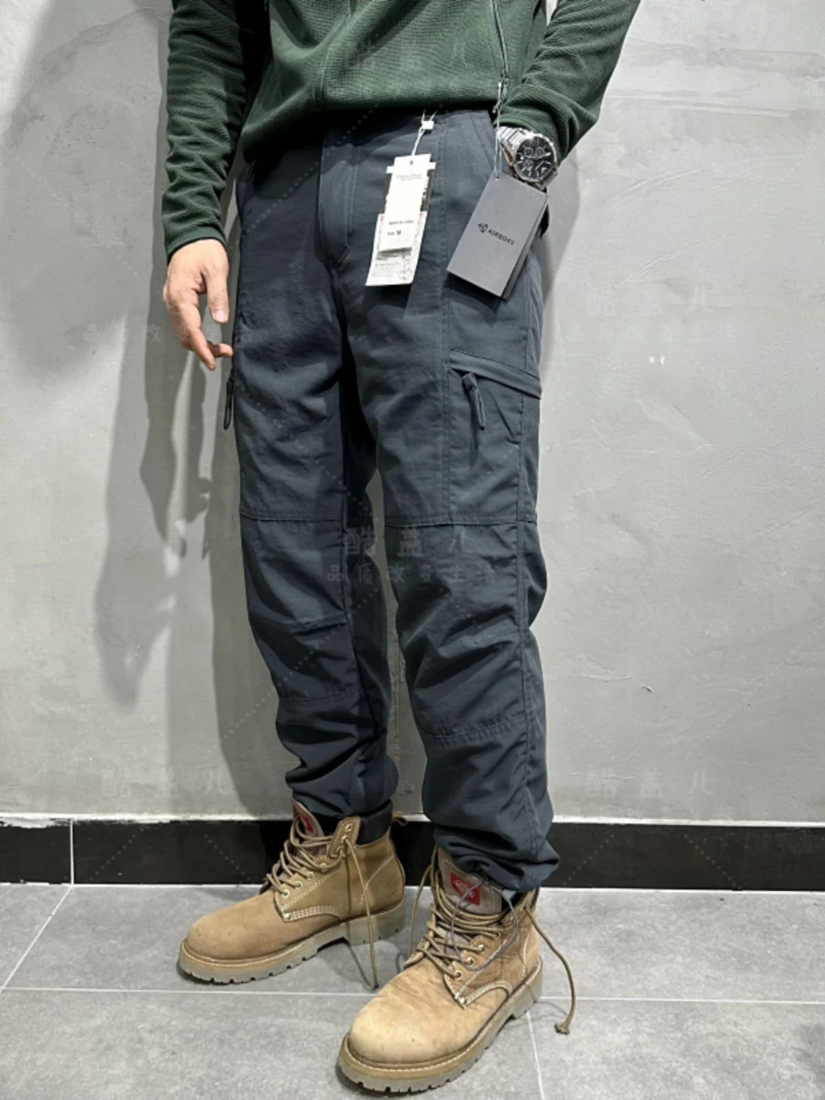 Thickened Fleece Work Trousers Tactical Straight Leg Long Pants Autumn Winter Men Women Couple Multi Pockets Casual Fashion