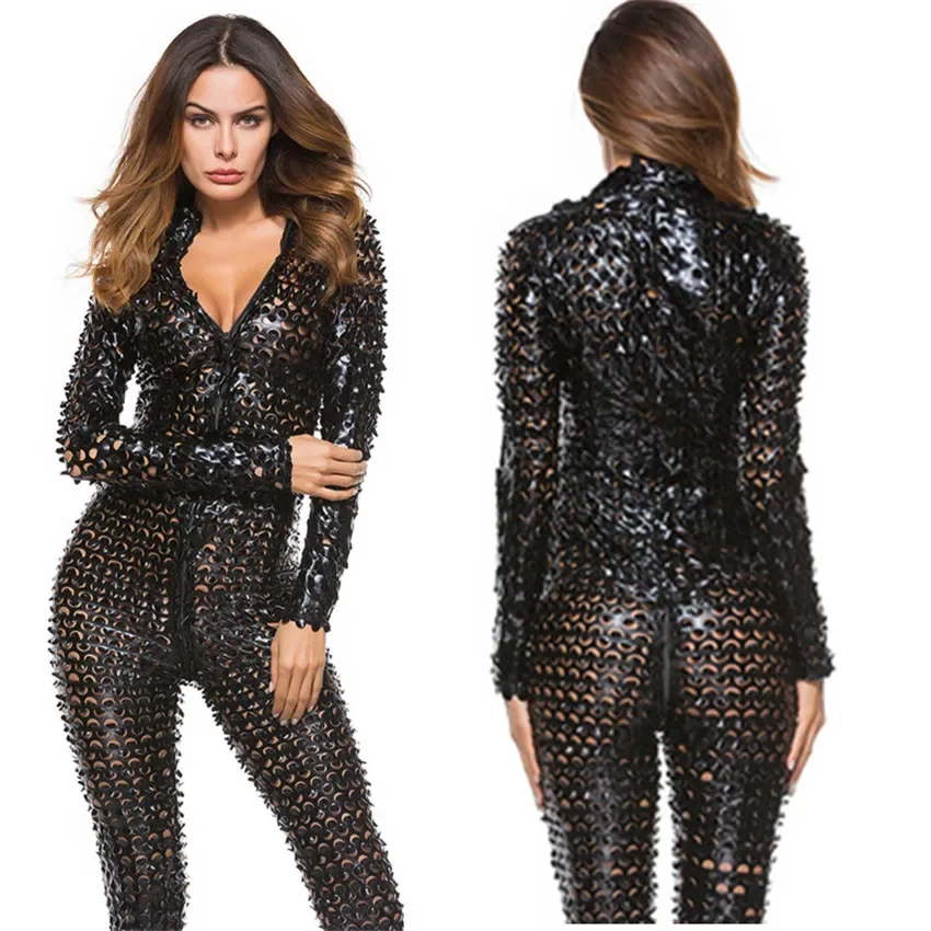 

Women Sexy Lingerie Hot PU Leather Latex Suit Teddy Clubwear Sexy Costumes Erotic Lingerie Open Crotch Open Bra Lingerie Sexy