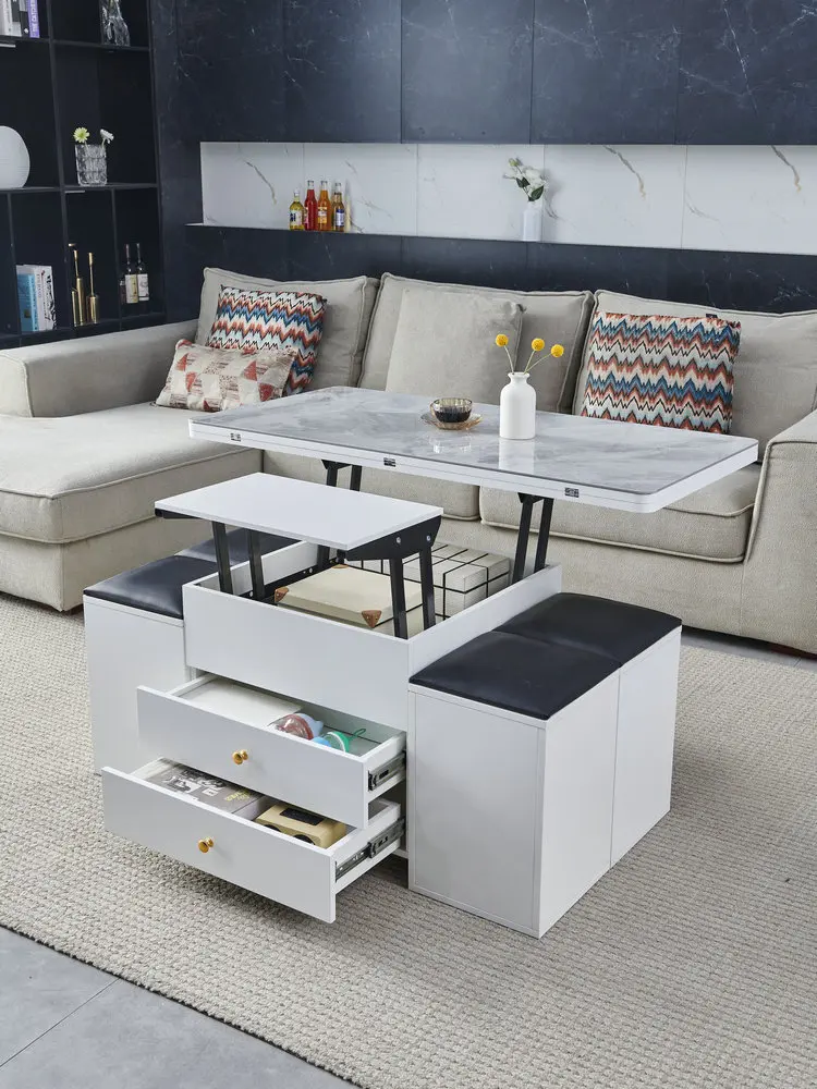 

Приподнятый журнальный столик, небольшая отдельная квартира, каменная плита, Многофункциональный журнальный столик, обеденный стол, двойного назначения