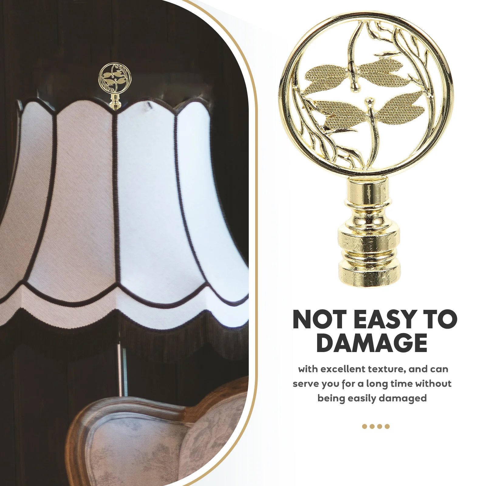 

Retro Lamp Finial Replacement Tapped Decorative Light Knob Adjustable Brightness Harp Lampshade Holder Vintage Style Solid Cap