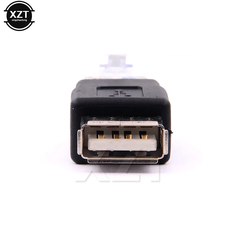 10 Buah/Lot Kepala Kristal RJ45 Laki-laki Ke USB 2.0 AF A Perempuan Konektor Adaptor Laptop LAN Jaringan Kabel Ethernet Steker Konverter