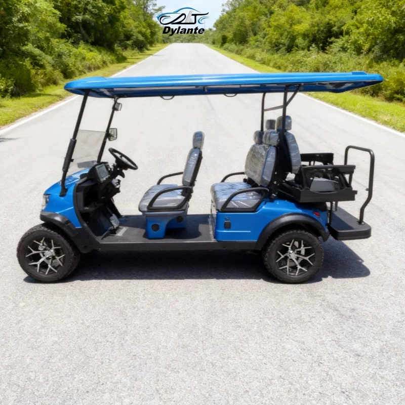 

Fast Powerful Golf Cart 4+2 Seater Off-Road Electric Golf Cart Multi-Color Light Flashing Chinese Manufacturer Cheap Wholesale
