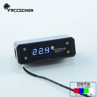 FREEZEMOD WDXS-T1 Black POM Digital Display Computer Water Cooling Temperature Monitor with Direct Inlet and Outlet