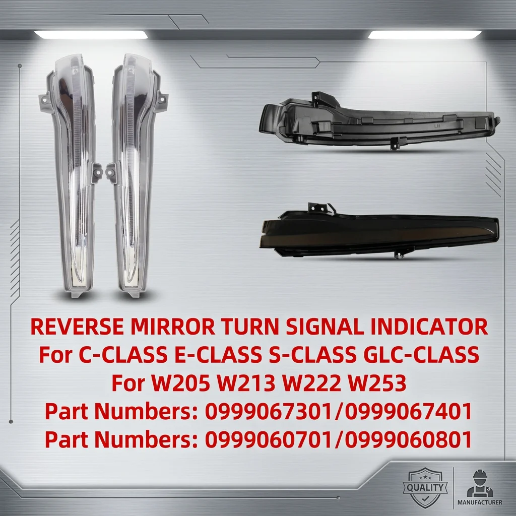 

For Mercedes-Benz W205 W213 W222 W253 Side Mirror Turn Signal Light LED Dynamic Sequential Blinker 0999067301 0999067401